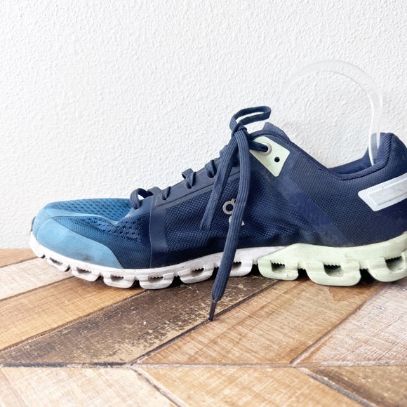 On Clouds Men's Navy and Light Blue Shoes - Picture 3 of 16